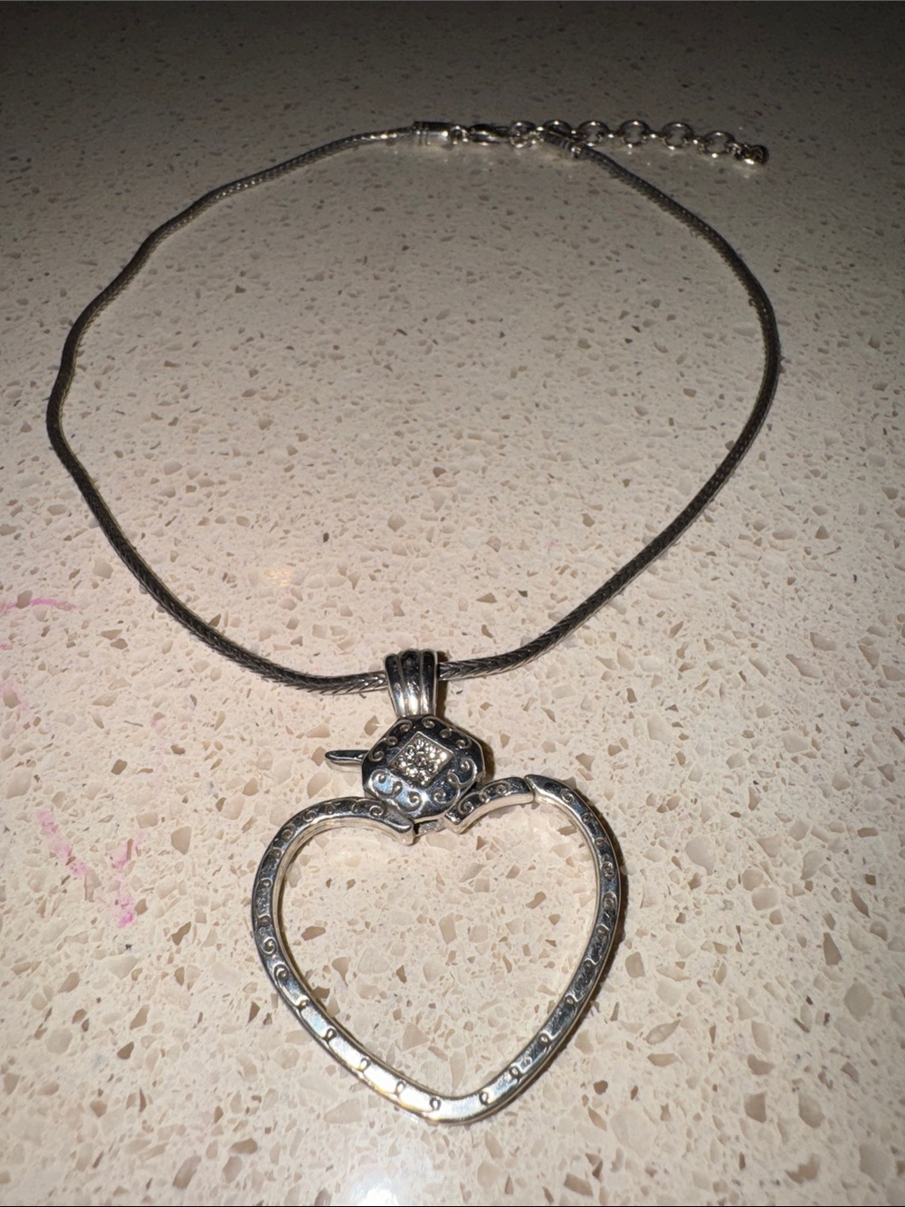 Brighton Squeeze My Heart Charm Holder Necklace